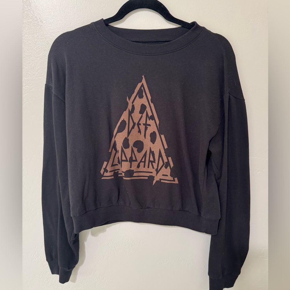Def leopard Black Graphic Sweatshirt